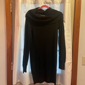 French Connection Black Knit Sweater with Folded Neck